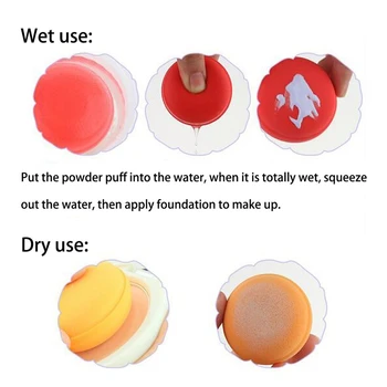 Beauty Sponge 6Pcs/Set Macarons Foam Cosmetics Makeup Blender - For Liquid Foundation, Concealer, Cream, Powder, Blush 6