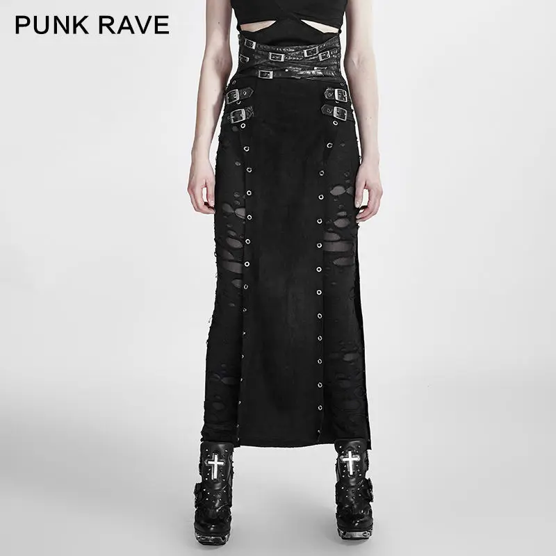 Женская юбка макси в готическом стиле одежда стимпанк рок Q298|max skirt|steampunk rockskirt skirt |