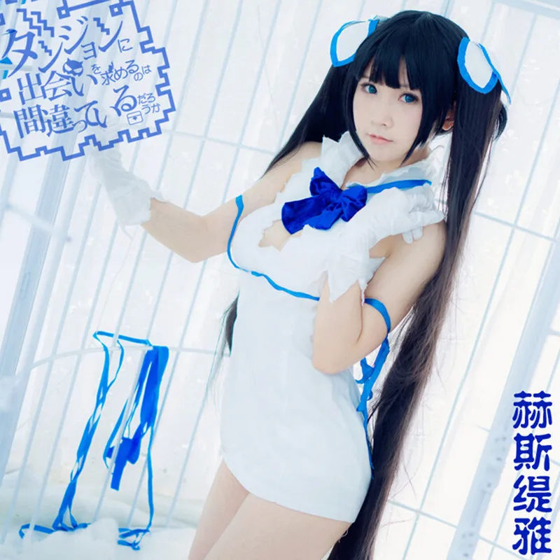 Loli Hestia сексуальный костюм для косплея семейная форма милые платья горничной мини