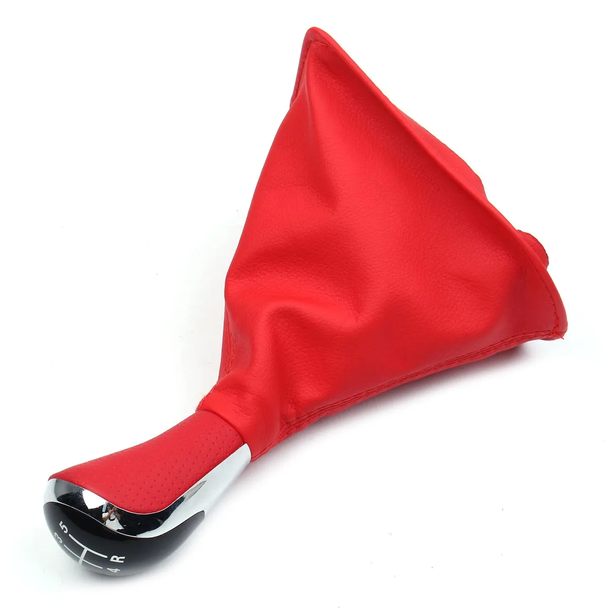  5 Speed Car Gear Shift Knob With Boot Red Gear Shift Collars Dustproof Cover for GEELY British 2009