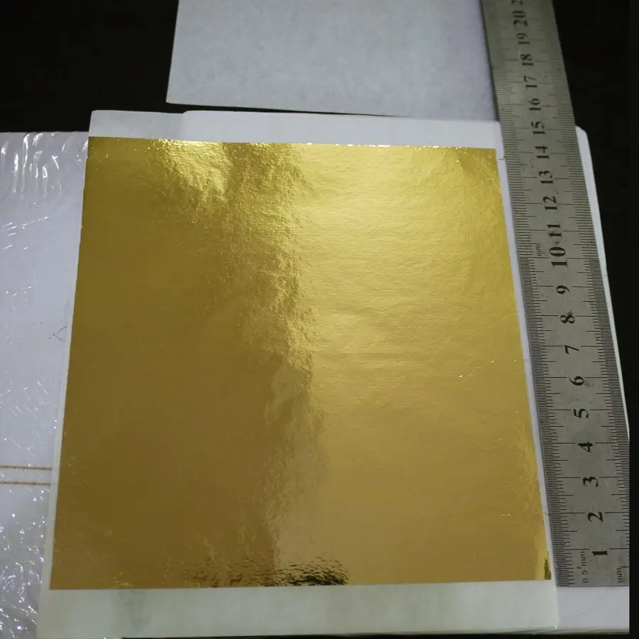 High Quality 1000 sheets 13x14cm Taiwan Imitation Gold Leaf color like
