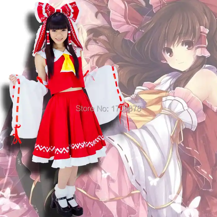 を新アニメ東方project博麗霊夢制服コスプレ衣装mikofukuコスプレによる佐久フルセット Costume Ice Costume Japanesecosplay Costume Aliexpress