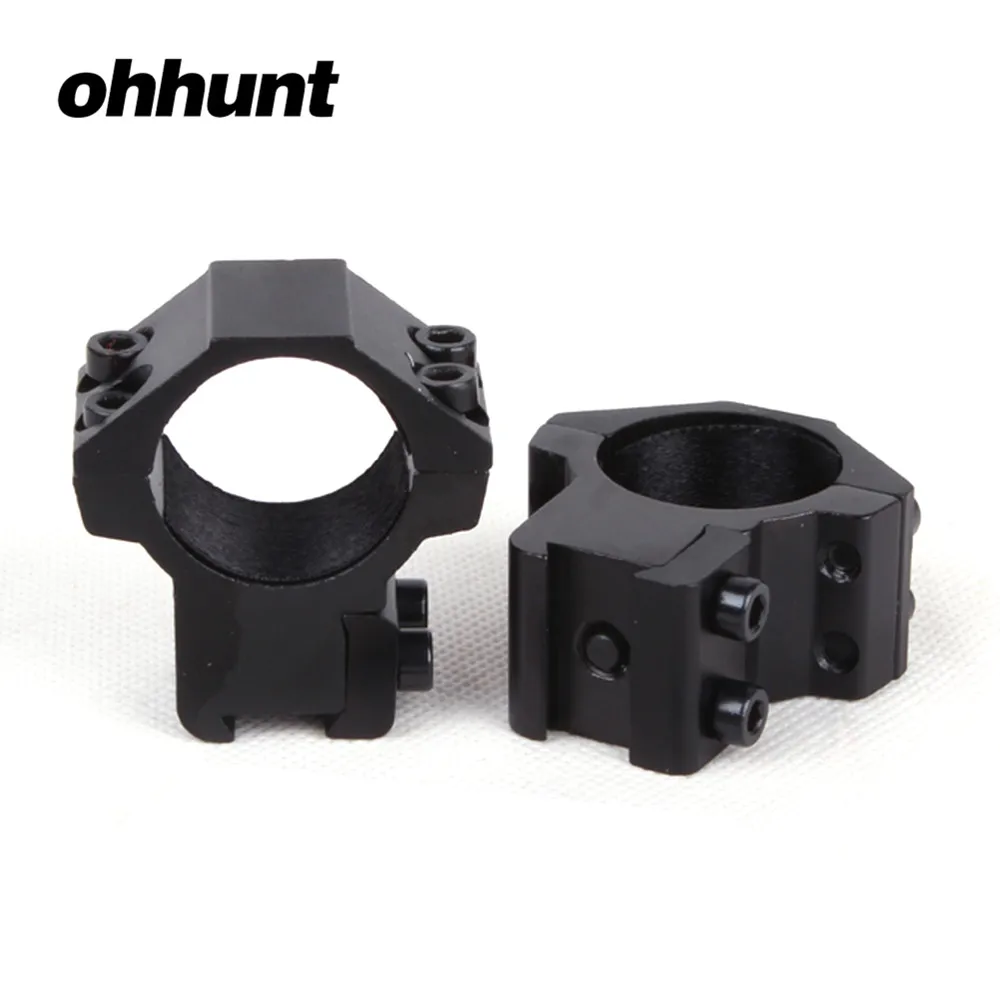 

ohhunt 25.4mm 1" 2PCs Med Profile Airgun Rings with Stop Pin 11mm Dovetail Rifle Scope Mount Rings Hunting Tactical Accessories