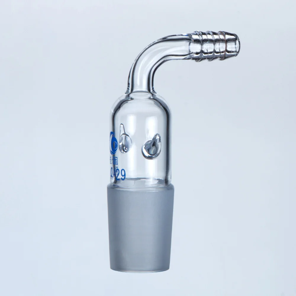 1pcs 24/29 glass bent Adapter with two exhaust connection lab glassware