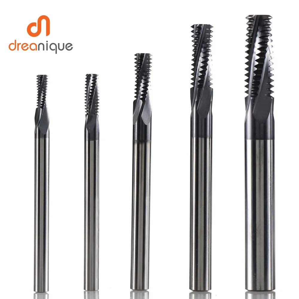 

Free Shipping Carbide thread end mills 4F-M3 M4 M5 M6 M8 M10 M12 M14 thread mills, thread milling cutter with TIALN coating
