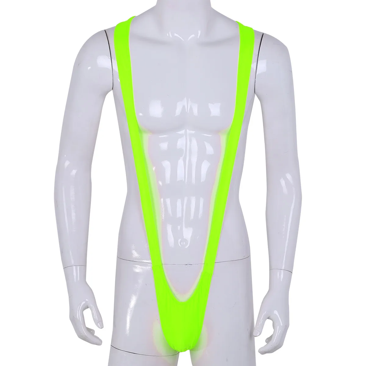 Mankini Borat Swimsuit Men G-String Thong Bikini Swimwear Mankini Thong Stretch Open Underwear Fluoro Sexy Thongs Bodysuit