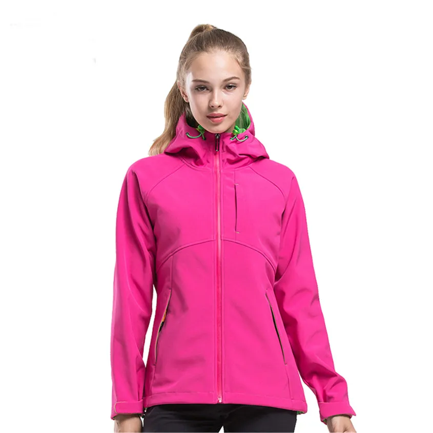 WindTaste новые женские флисовые походные Спортивные Куртки Флисовая ветровка Кемпинг Треккинг скалолазание с капюшоном пальто KB016 - Цвет: Rose