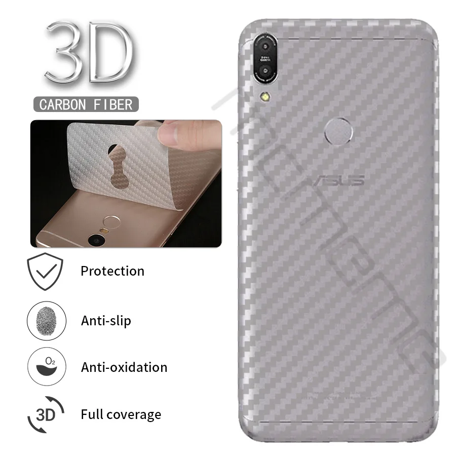 

5pcs/lot For ASUS zenfone MAX PRO m1 ZB601KL ZB602kl 3D Carbon Fiber Soft Screen Protector Sticker Back Film Not Tempered Glass