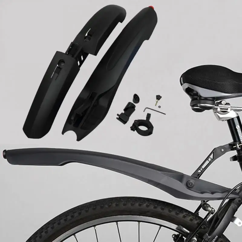 

New MTB Mudguard with LED tail light Bicycle Front Rear Tire Mudguards Mud Guards Fenders Set Cycling Bike Parts Wing #106