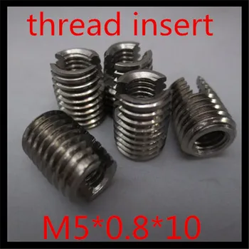 

20pcs/lot high quality factory direct m5*10 stainless steel 304 self tapping thread insert m5*0.8*10