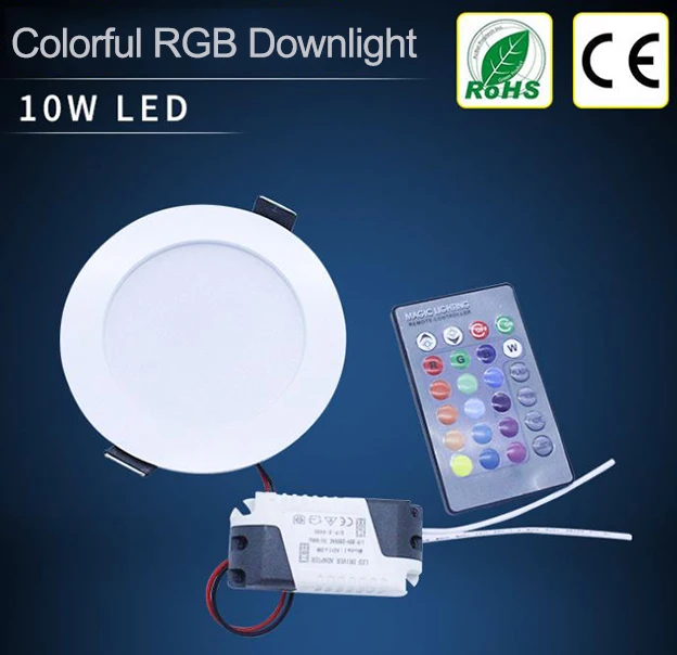 

LED Downlight 3W 10W RGB Remote Control LED Llight With Remote Control 16 Change Colors