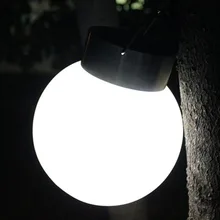 Водонепроницаемый с питанием от солнечной панели светодиодный круглый шар лампа ночник открытый садовый свет двора уличные огни безопасности