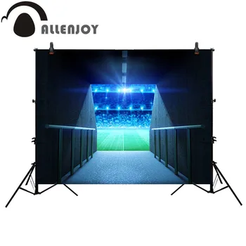 

Allenjoy Sports stadium entrance photography backdrop bokeh glitter filed background new celebrate studio photobooth photocall