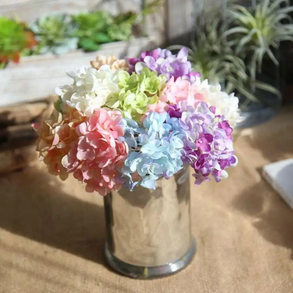 

Silk flower Wedding Decoration Artificial flowers Spring vivid Hydrangea wedding flowers decoration 6 colors XF30