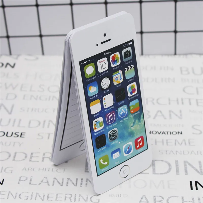 

1 Pcs Hot Sale White Fashion Sticky Note Novelty Cell Phone Shaped Memo Pads Paper Note Pad School Supplies Stationery Gift
