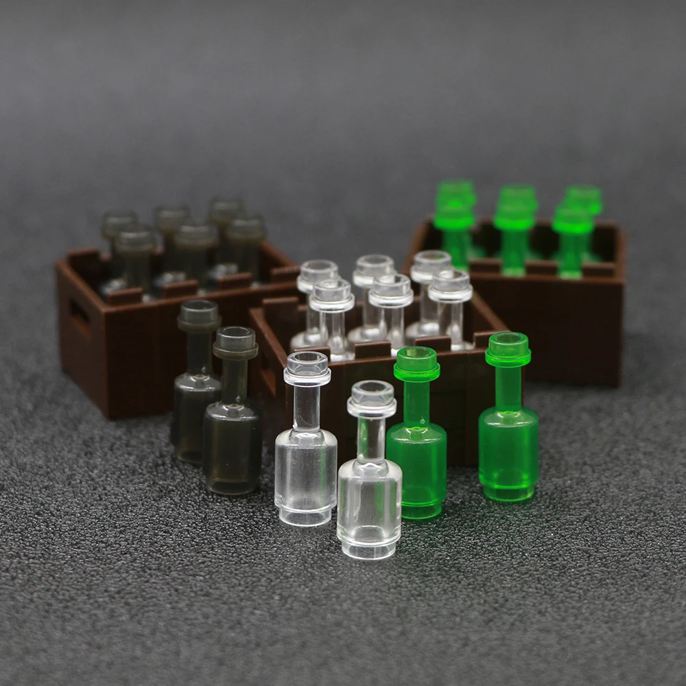 

30Pcs/set Beer Bottle Building Blocks Bricks City MOC Accessories Wine Cups Kits DIY Educational Kids Toys Gifts