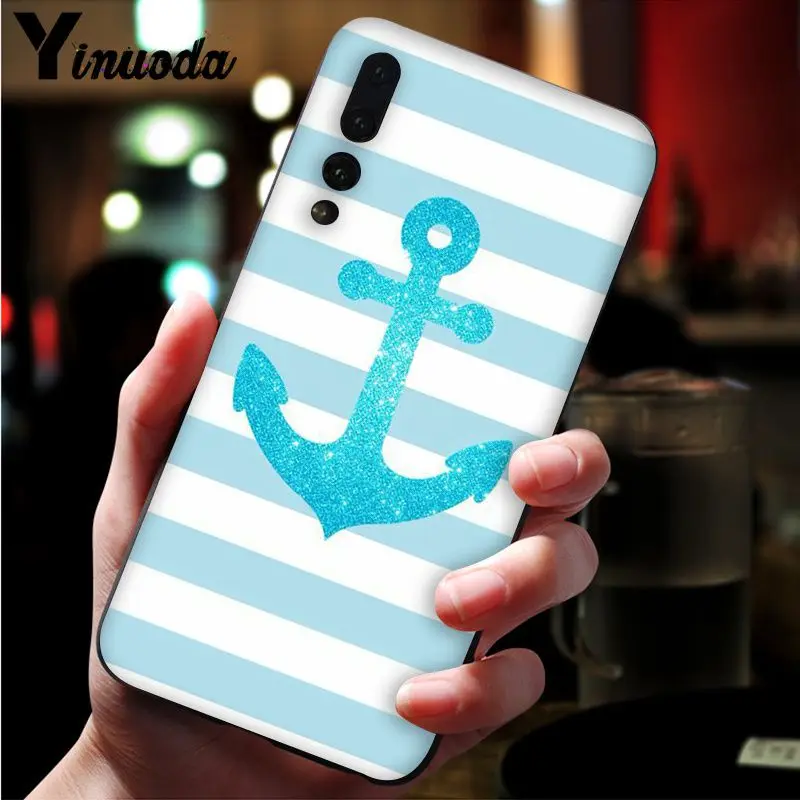 Anchor boat blue heart band