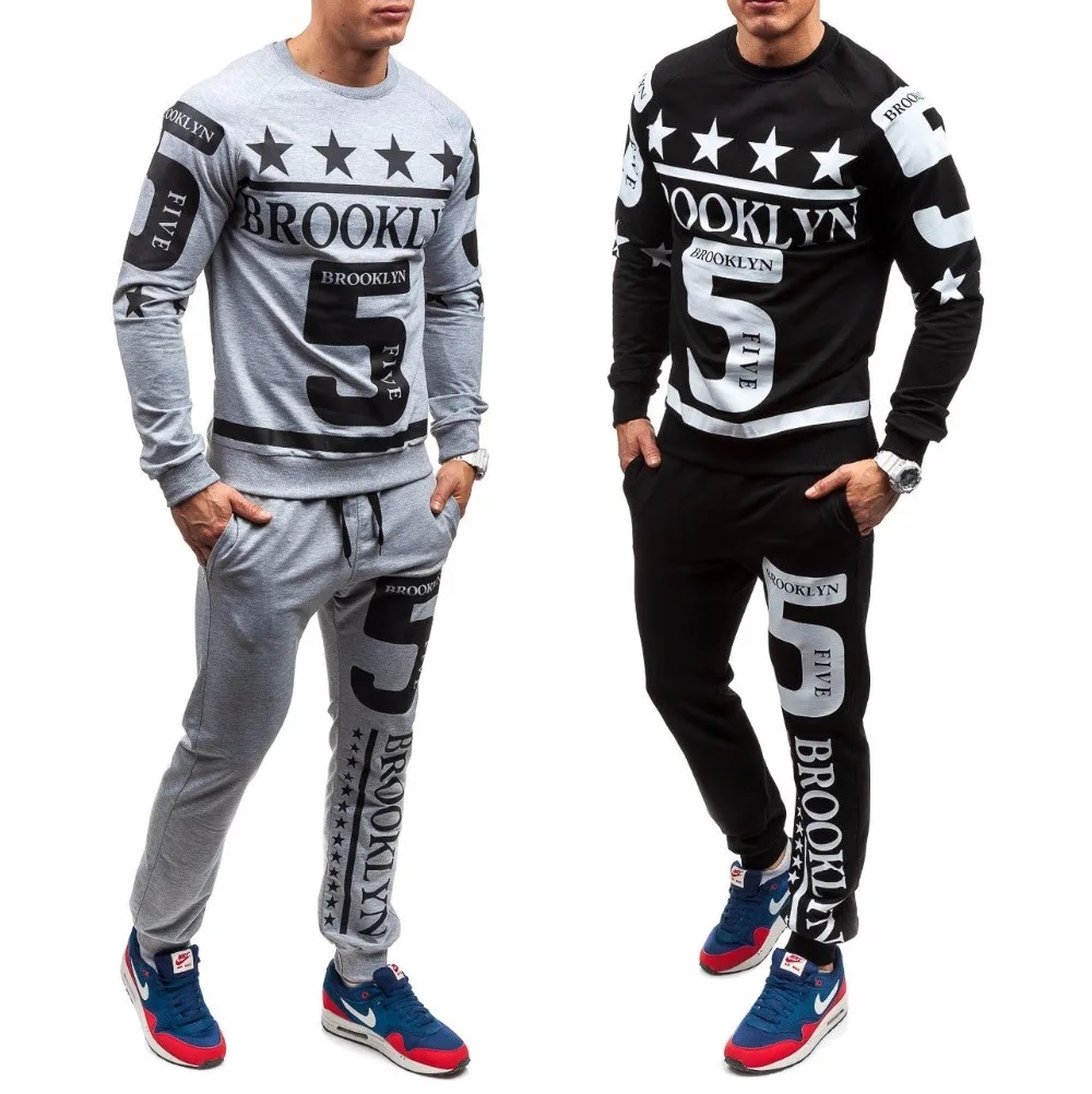 

Brand spring Sport Suits Men Fitness Tight Hoodies Joggers Sweatpants Sets Gym Jogging Tracksuits Jacket Pants Running Set Male