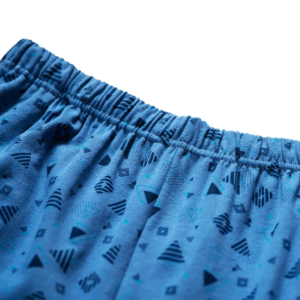 THREEGUN хлопок мужские спать днища пижамы простой печатный салон брюки пижамы отвесные мужские плюс Размер сексуальный пижама хомбре