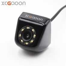 Xcgaoon CCD вид сзади автомобиля Камера реального Водонепроницаемый (IP67) Широкий формат 8 светодиодные фонари Ночное видение Парковка Реверсивный помощь