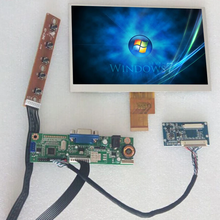 

1024*600 HD 7 Inch VGA LCD TFT Display Screen with VGA Driver Board + Converter + Keypad DIY Gaming Monitor