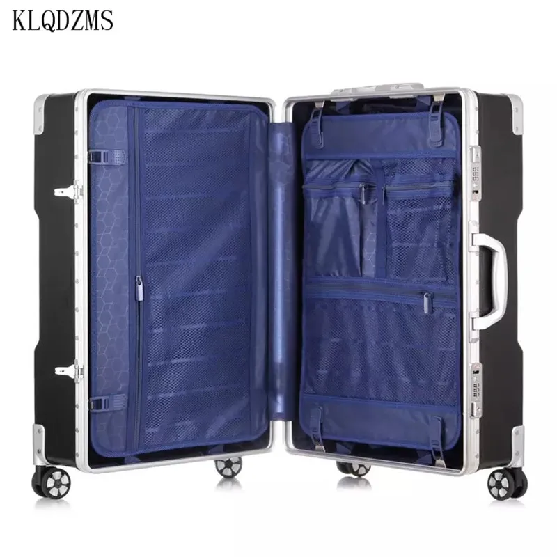 KLQDZMS 20/24/28 дюймов Высокое качество ABS+ PC бленда для объектива в багаж чемодан для путешествия и алюминиевым каркасом класса люкс на колёсиках чемодан на колесиках колесико для сумок