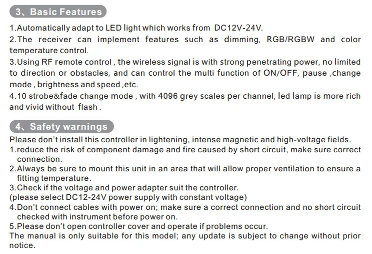 DC12V-24V РЧ беспроводной пульт дистанционного затемнения/CCT/RGB/RGBW/CW Светодиодный контроллер Диммер T1/T2/T3/T4/T5 с R4 приемником для светодиодной ленты