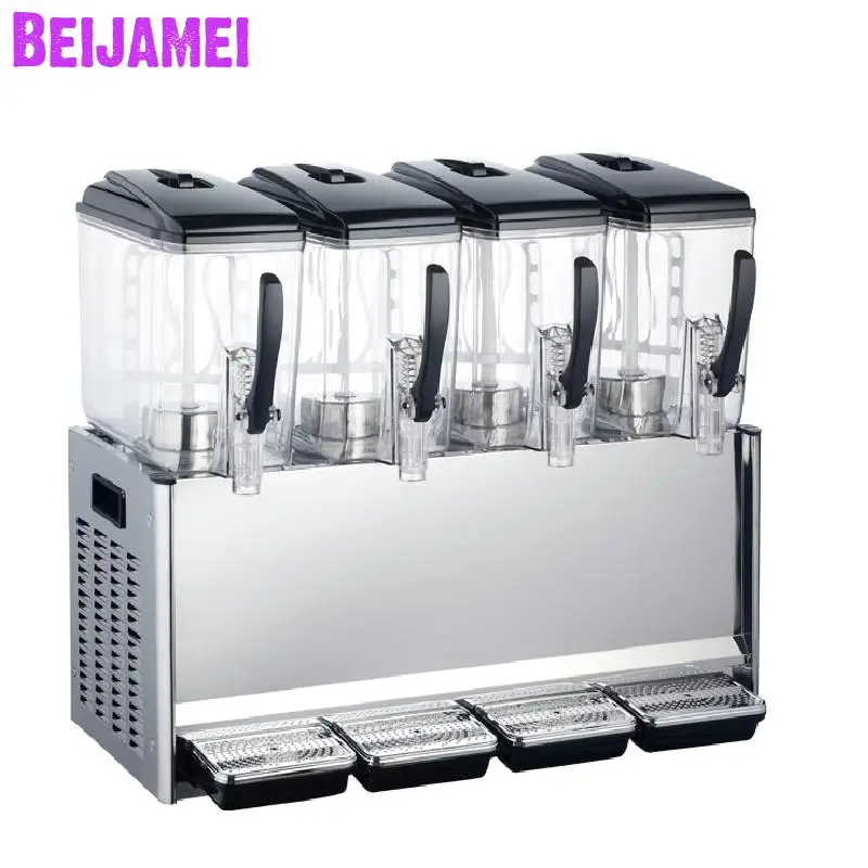 

BEIJAMEI 12L*4 Commercial beverage juice machine automatic cold drinks machine hot and cold fruit juice dispenser