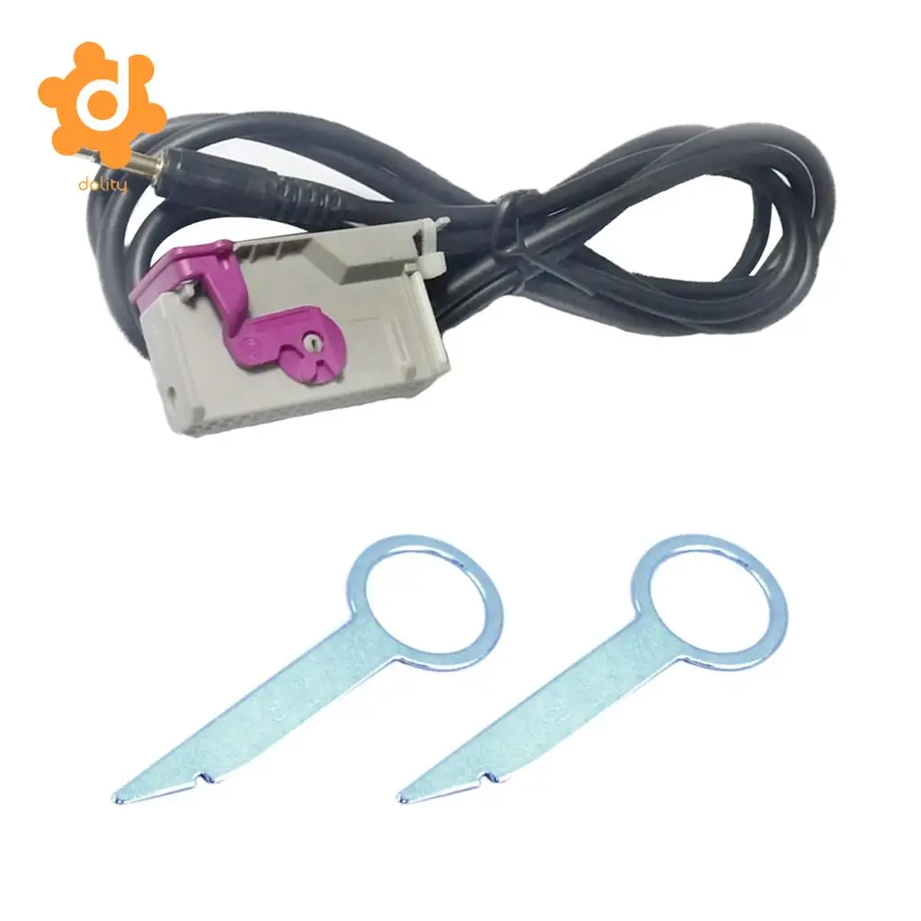 Aux-in 3.5mm Jack Audio 32Pin Cable For Audi A3 A4 A6 A8 TT RNS-E Navigation