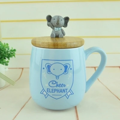 Возьмите крышку с ложкой кружка мультфильм стерео восхитительная керамическая чашка кофе