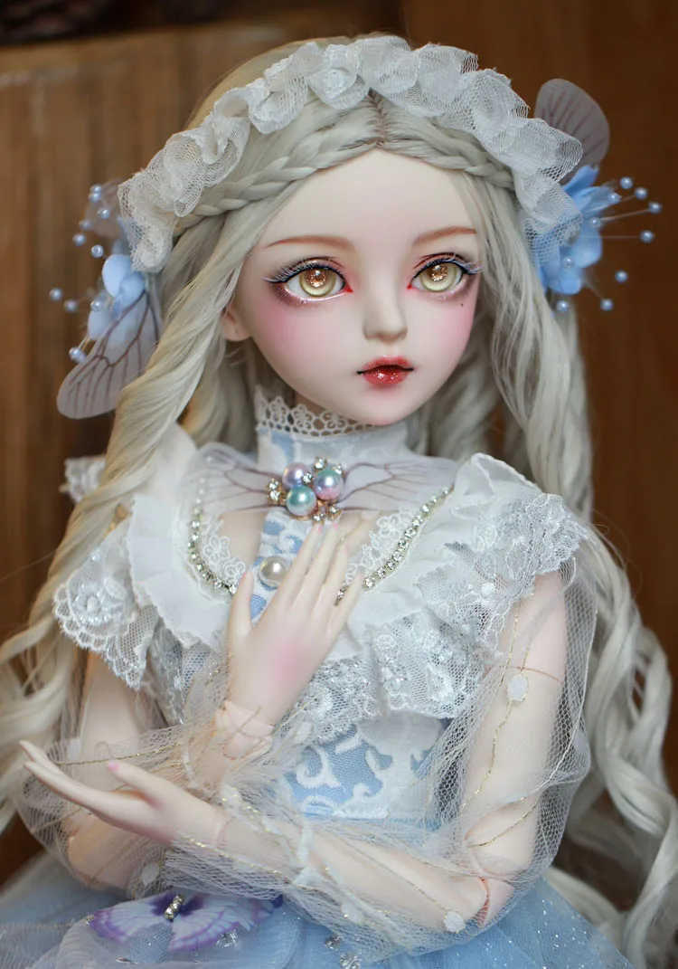 Bebe reborn bjd мяч шарнирная кукла подарки для девочки ручная роспись макияж полный набор лолита/принцесса кукла с одеждой бабочка фея