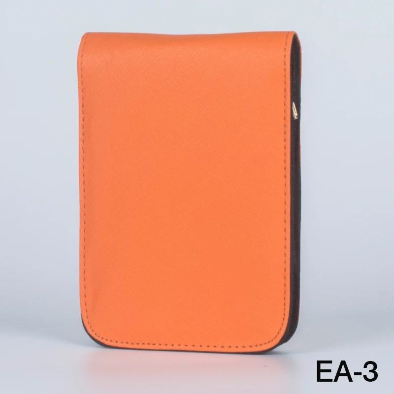 

Portable Fountain Pen Case Roller Pen Pencil Bag orange Color PU Leather Zipper Case for 12 Pens Gifts Office School Supplies