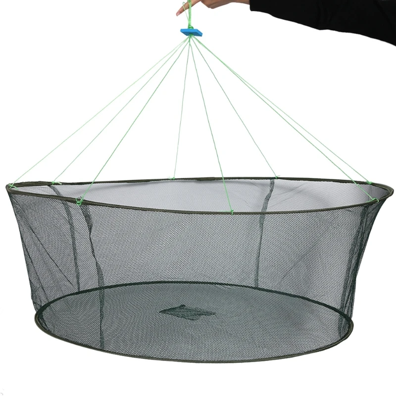1Pc Portable Folding Fishing Nets Fish Cast Shrimp Crawfish Catcher