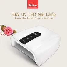 IBelieve 36 Вт Светодиодная УФ-лампа для ногтей 18 светодиодный s Сушилка для ногтей для всех гелей с кнопкой 30 s/60 s/90 s идеальное решение для большого пальца Авто Сенсорная лампа