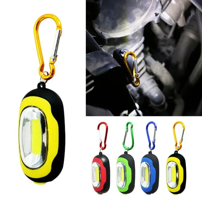 

DHL Free 100pcs LED Flashlight Light Mini Lamp Key Chain Ring Keychain PVC Lamp Torch Keyring Repair lights With magnet battery