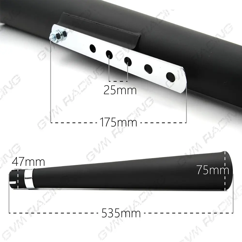 

Vintage Classic Cafe Racer Wide Mouth Megaphone Motorcycle Muffler Exhaust Pipe for Harley Sportster YAMAHA SR400 HONDA