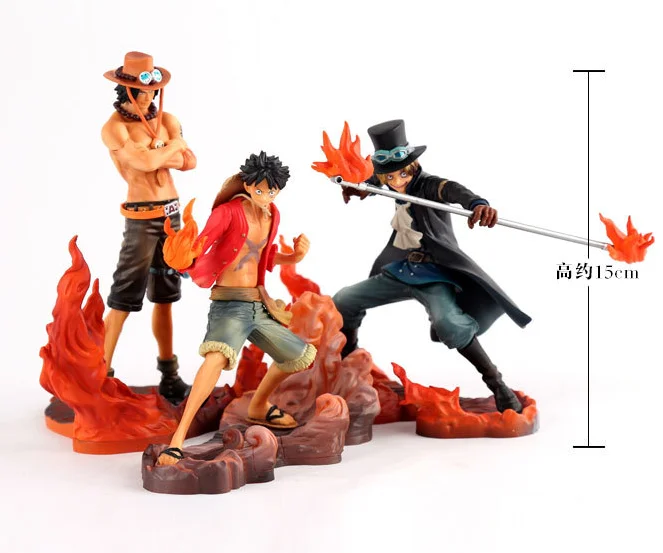 One piece three brothers luffy Ace Sabo семейная сцена ручная работа орнамент вертикальная