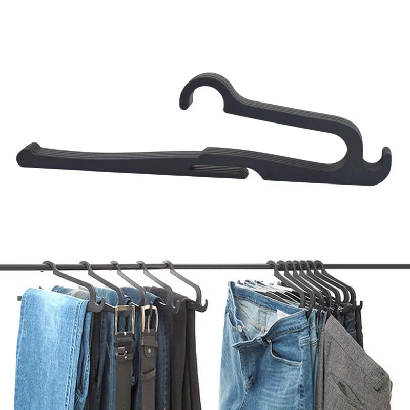 40 Pcs Adjustable Clip Pants Hangers Hook Anti-Slip Clothes Trousers Skirt Rack