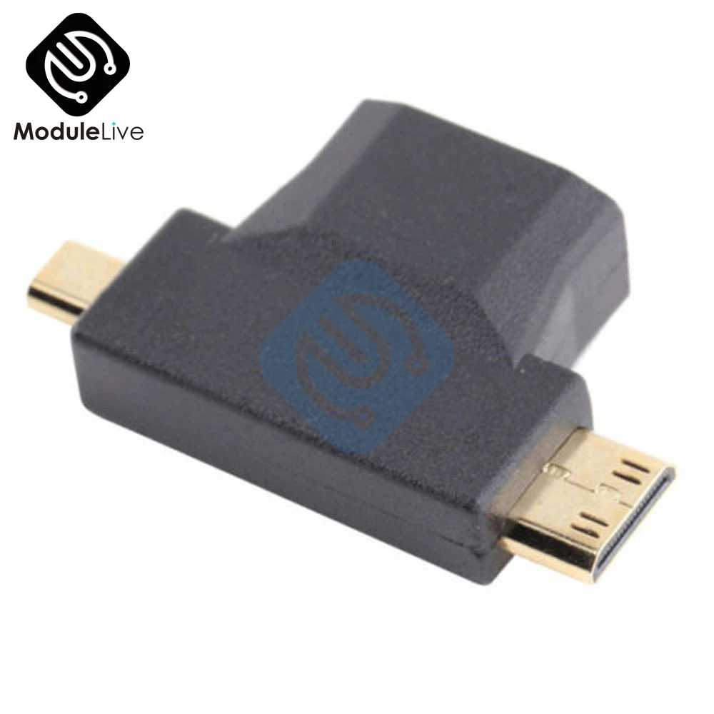 3 в 1 Micro Male Mini HDMI male to HDMI Женский Кабель адаптер конвертер для HDTV 1080 P HDMI кабели комбо