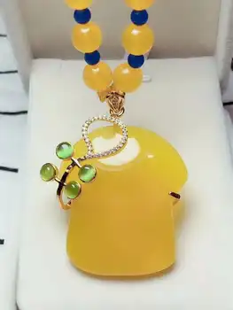 

C31#925 silver inlaid natural chalcedony sweater chain, clean and bright