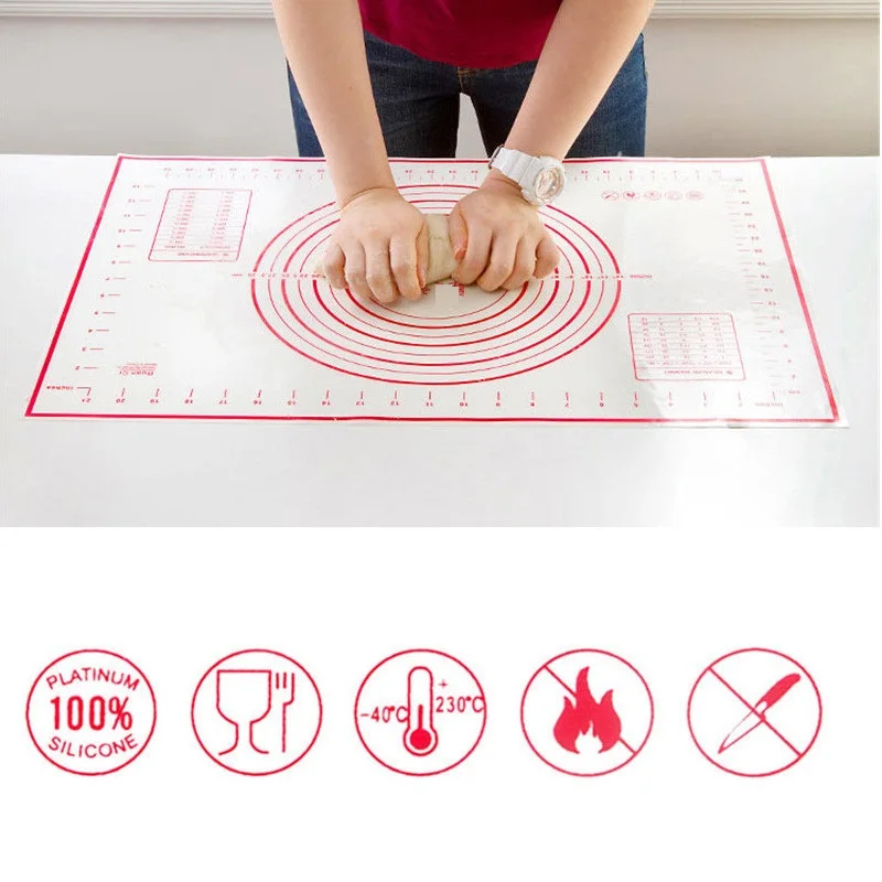 

Silicone Baking Mat Non Stick Kneading Rolling Dough Pad Pastry Liner Pads Kitchen Gadgets Cooking Tools Bakeware Accessories