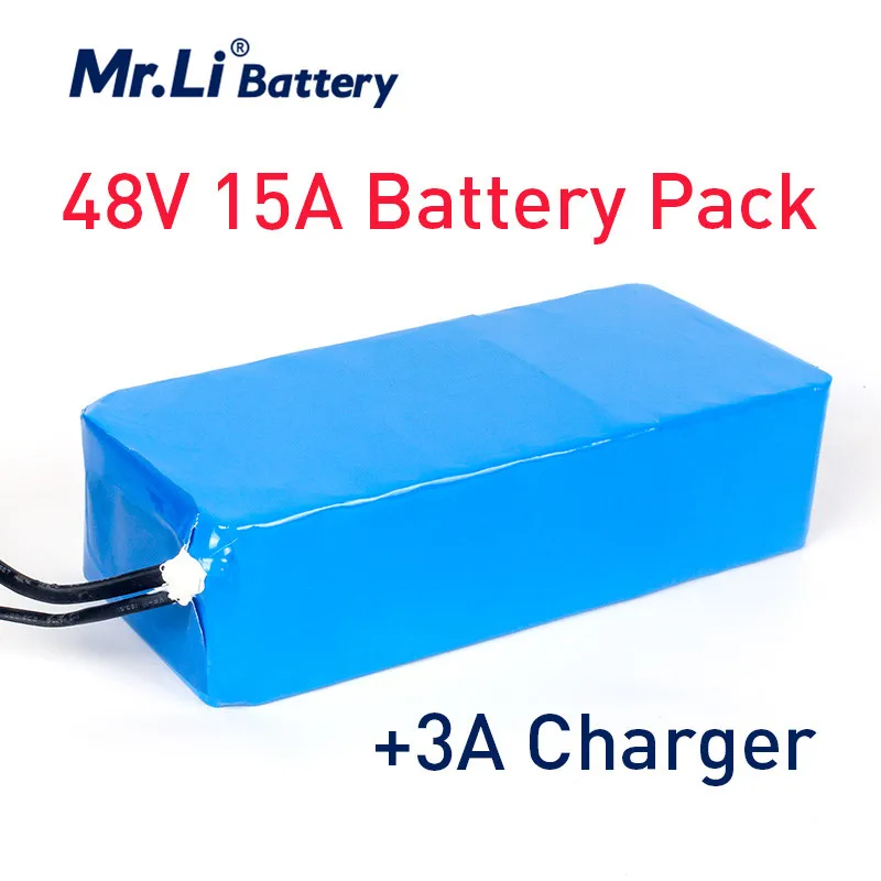 

Mr.Li 48V 15Ah Lithium Ion Battery For Electric Bicycle 18650 Rechargeable Battery Pack With 3A Charger And PVC Case