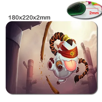 

220mm*180mm*2mm League of legends Customized Rectangle Non-Slip Rubber 3D HD printing gaming rubber durable notebook mouse pad