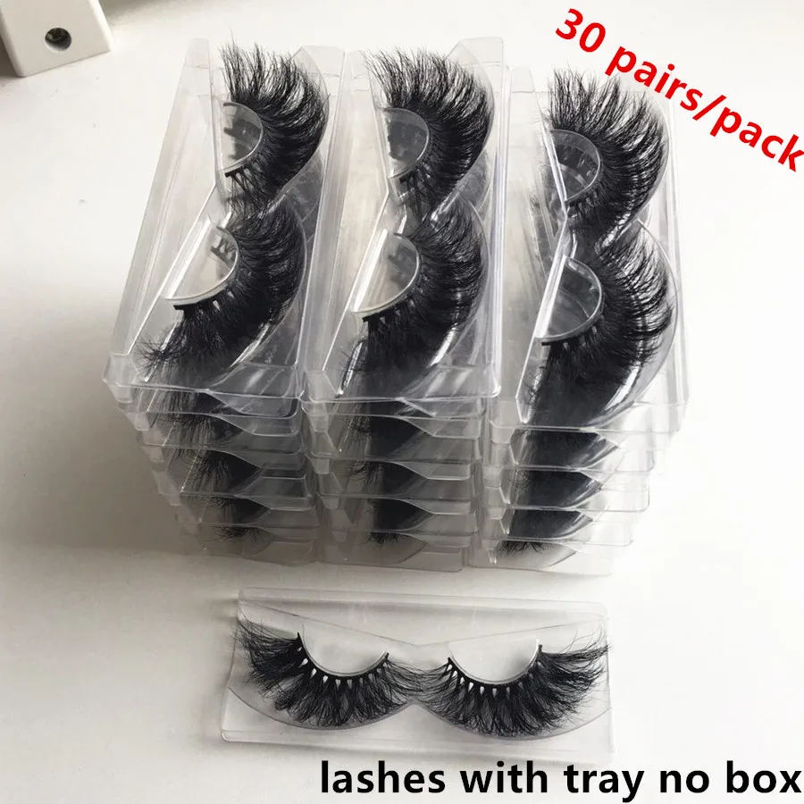 

30 Pairs 25mm Mink Lashes 3d Mink Eyelashes Wholesale Fluffy False Eyelashes Extension Handmade Faux Cils Natural Fake Eyelashes