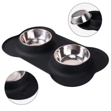 Миска для еды для собак может быть промыта двойной складной питьевой водой столовая двойного назначения кошка и собака обеденная тарелка