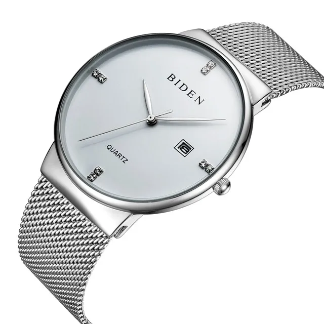 

BDIEN Fashion Mens Watches Top Brand Luxury Quartz Watch Men Casual Slim Mesh Steel Waterproof Sport Watch Relogio Masculino