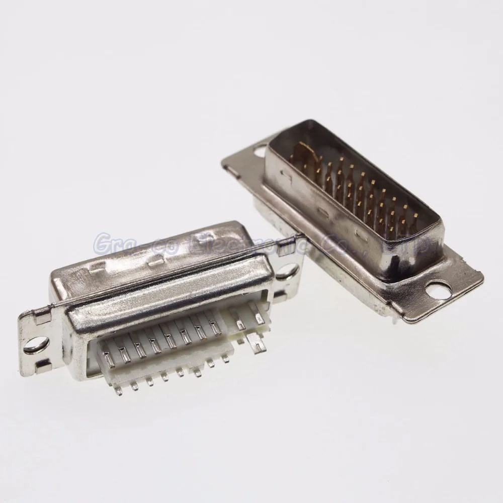 DVI 29Pin to PCB 180 Degree male Connector Jack 24+5 Pin male socket