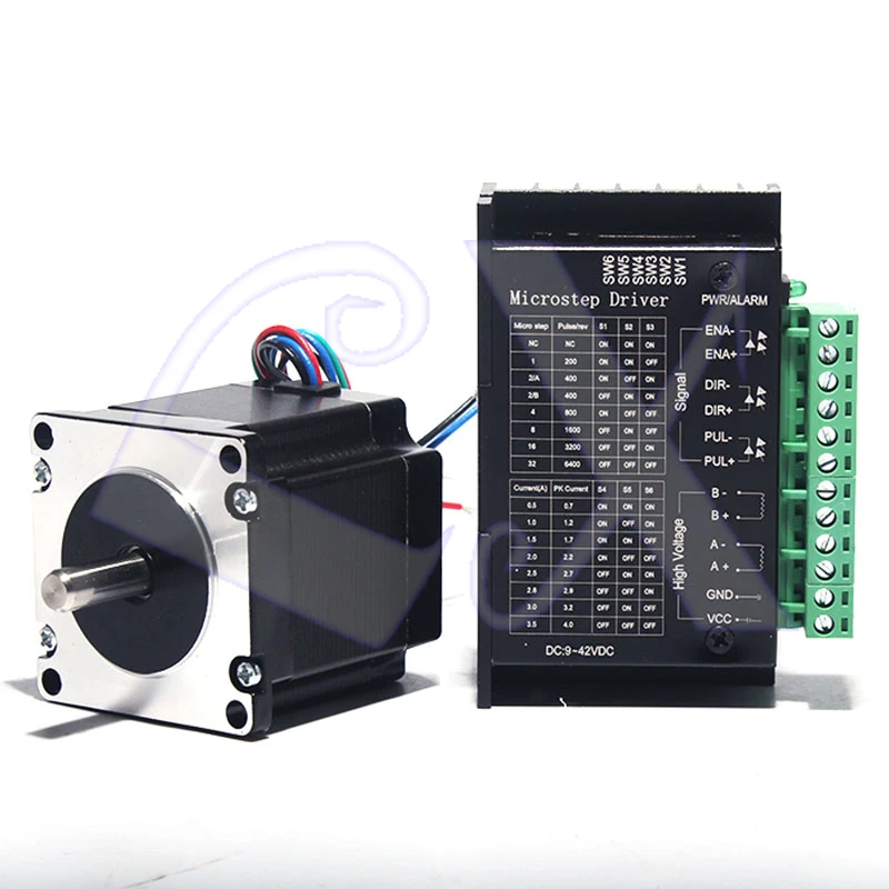 

57 step motor kit 57BYG250B Stepper motor 56mm length 1.2N.M axial diameter + TB6600 4A DC12-42V 32 subdivision driver