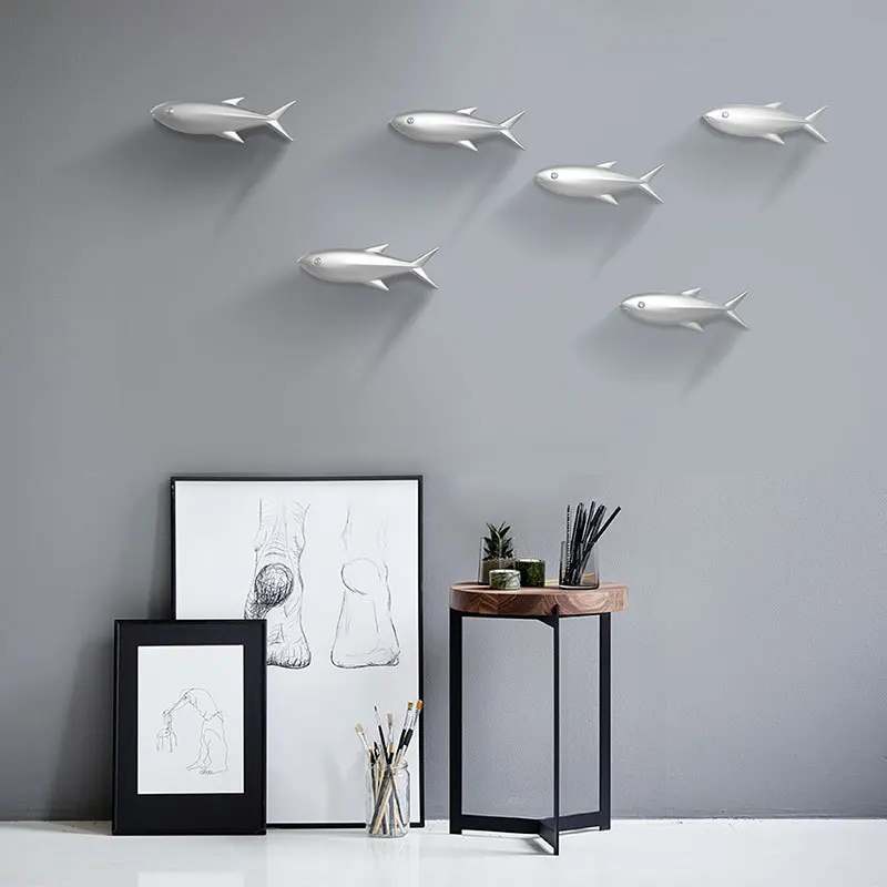 Nordic modern home wall decoration fish wall decoration TV background wall sofa back wall stickers hanging jewelry