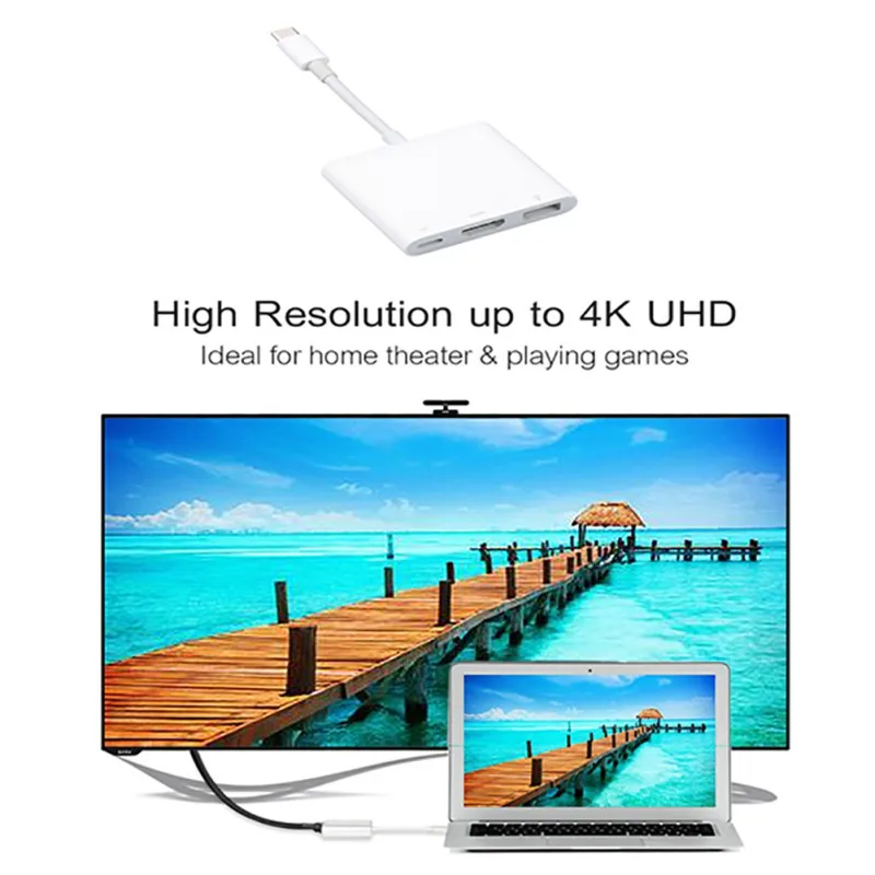Адаптер зарядного устройства USB 3 0/HDMI/ Type C для Dell Macbook XPS 13|Компьютерные кабели и